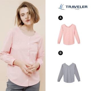【TRAVELER 旅行者】女款-彈性吸排抗UV襯衫 202TU712(襯衫)