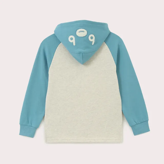 【Hang Ten】童裝-Big Blue環保再生紗刺繡連帽T恤(淺藍)