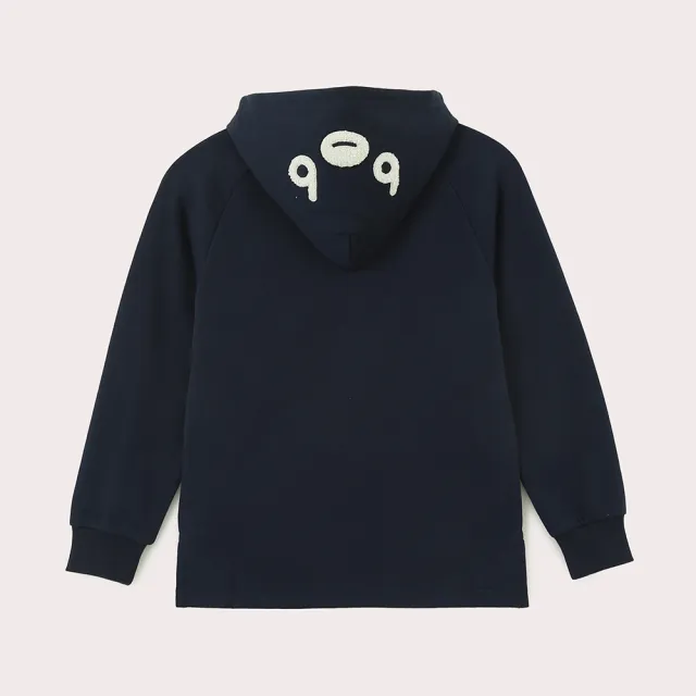 【Hang Ten】童裝-Big Blue環保再生紗刺繡連帽T恤(深藍)