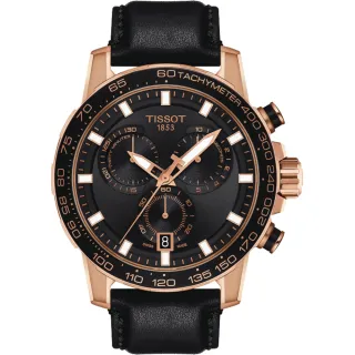 【TISSOT 天梭】Supersport 三眼計時手錶-45.5mm 新年禮物(T1256173605100)
