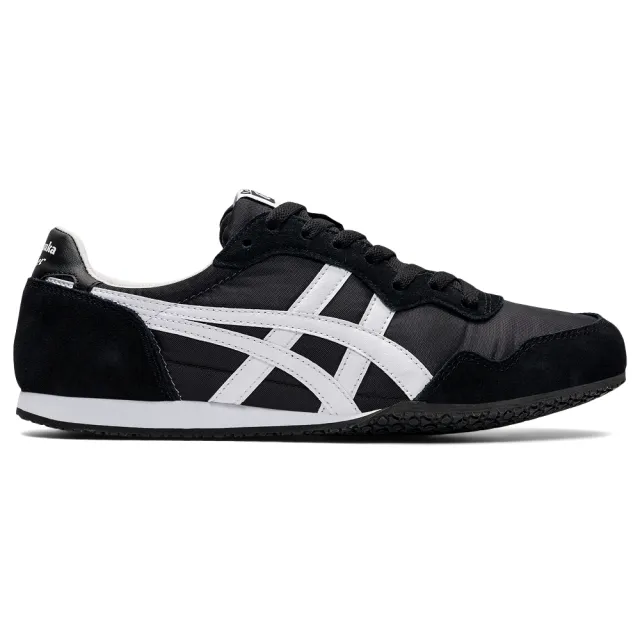 【Onitsuka Tiger】鬼塚虎 官方旗艦店 SERRANO 休閒鞋 黑底白邊(1183B400-001)