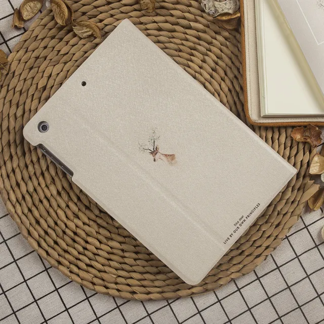 【BOJI 波吉】iPad Pro 11吋 2021/2020 書本式可吸附筆保護軟殼 梅花鹿
