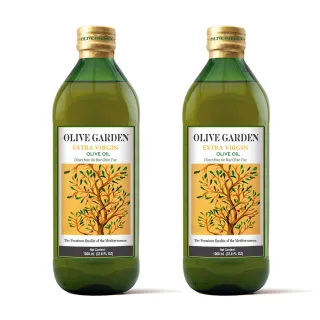 【OLIVE GARDEN 橄欖莊園】歐洲特級冷壓初榨橄欖油1Lx2瓶(2入組)