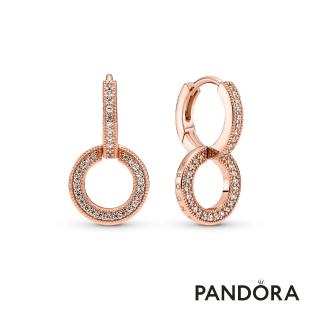 【Pandora官方直營】璀璨互扣耳環圈-絕版品