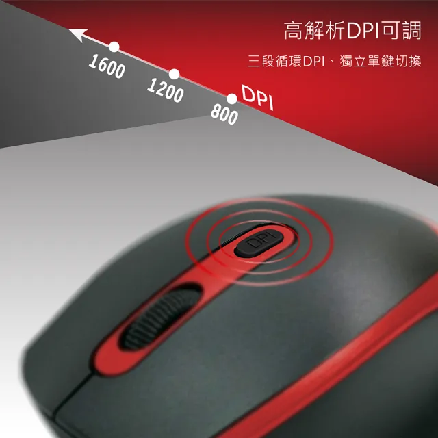 【DIKE】Mute DPI  可調無線靜音滑鼠(DMW160)
