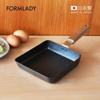【日本FORMLADY】小泉誠 ambai日製原木柄玉子燒鐵鍋-M(厚蛋燒 煎蛋鍋 鐵煎鍋 平底鍋 KoizumiMakoto)
