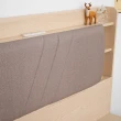 【IDEA】暖色木作雙人5尺床架組/床頭(淺木色)