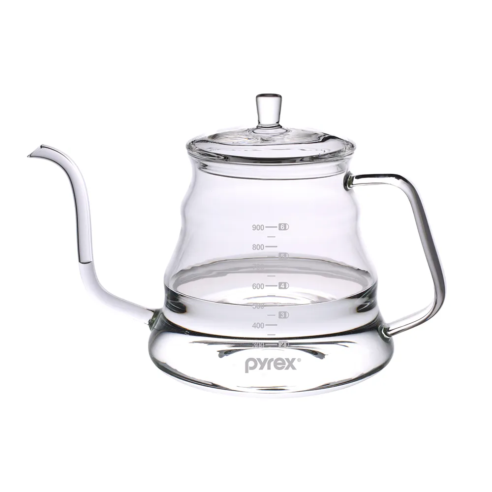 【CorelleBrands 康寧餐具】Pyrex Cafe 玻璃細口手沖壺 1.0L