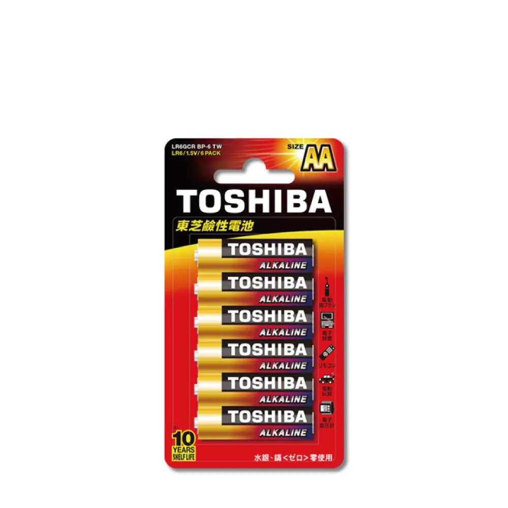 【TOSHIBA 東芝】東芝鹼性3號電池 6入