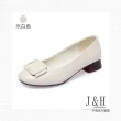 【J&H collection】真皮軟底淺口柔軟低粗跟鞋(現+預  黑色 / 米白色 / 紅色)