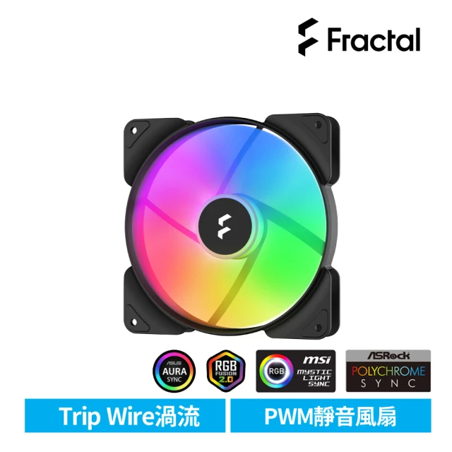 【Fractal Design】AspectRGB PWM 14cm風扇-黑