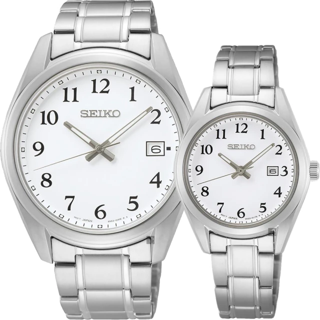 SEIKO 精工 CS 城市情侶手錶 對錶 好禮2選1 雙11 優惠(SUR459P1+SUR465P1)