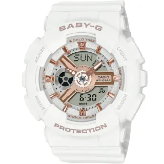 【CASIO 卡西歐】BABY-G 街頭潮流雙顯錶(新版BA-110XRG-7A/舊版BA-110RG-7A)