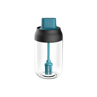 【E.dot】勺蓋一體密封玻璃調味瓶(調味罐/料理油罐/蜂蜜瓶)