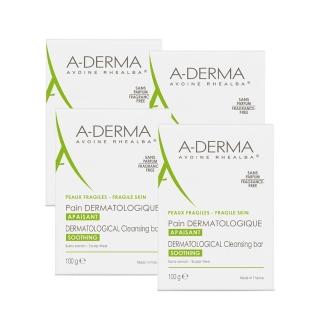 【A-DERMA 艾芙美】燕麥非皂性潔膚皂100g(四入組)