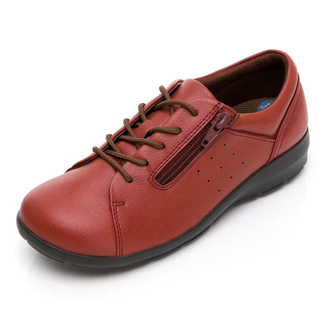 【MOONSTAR 月星】女鞋拇指外翻系列-4E寬楦拇指外翻休閒鞋(紅)