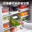 【新錸家居】大容量抽屜式透明冷凍保鮮冰箱收納盒-4件組(可疊加 滑蓋設計 瀝水隔板 排水孔 調節濕氣窗)