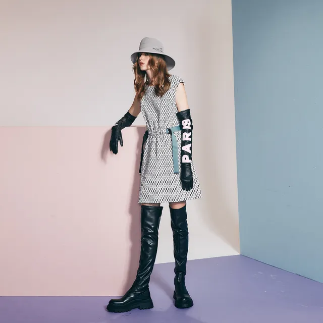 【ICHE 衣哲】Cop.Copine 法國原裝進口童趣雲朵點點無袖洋裝