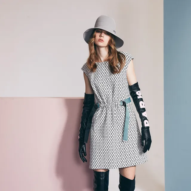 【ICHE 衣哲】Cop.Copine 法國原裝進口童趣雲朵點點無袖洋裝