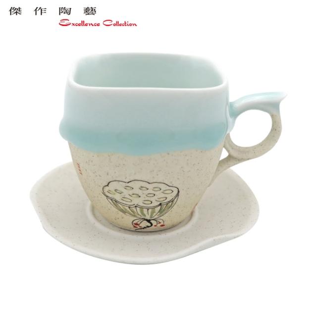 【傑作陶藝】冰淇淋咖啡杯-蓮藕方口(AA22)