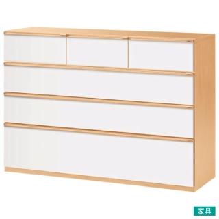 【NITORI 宜得利家居】◎矮整理衣櫃 鬥櫃 NEEDS3 120LC WH/NA(整理衣櫃 鬥櫃 抽屜櫃 收納櫃)