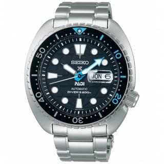 【SEIKO 精工】Prospex PADI陶瓷圈海龜王潛水機械錶-銀x黑/45mm(SRPG19K1/4R36-06Z0I)