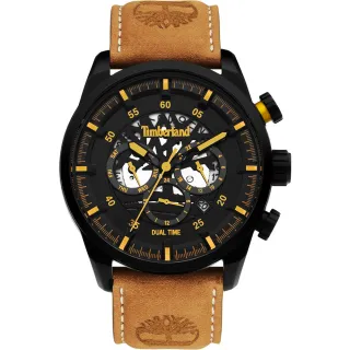 【Timberland】天柏嵐 兩地時間多功能手錶-46mm 畢業禮物(TDWGF2100602)