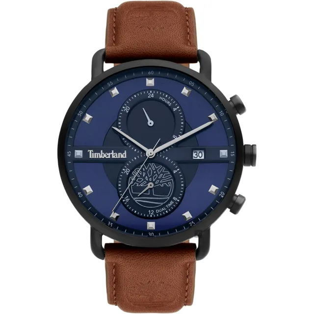 【Timberland】天柏嵐 兩地時間多功能手錶-46mm 99狂買節(TDWGF2101003)