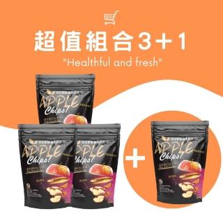 【珍田】整顆新鮮蘋果厚切蘋果脆片超值3+1組(90g*4)