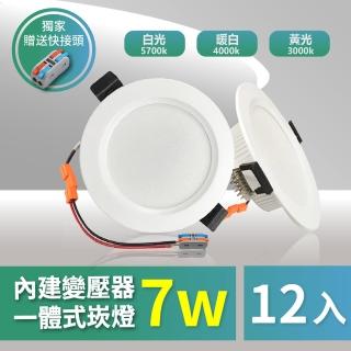 【青禾坊】好安裝系列 歐奇OC 7W 7.5cm 12入 LED崁燈 嵌燈(TK-AE001 7W崁燈)