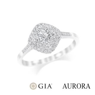 【AURORA 歐羅拉】GIA 50分D color天然真鑽鉑金Pt950鑽戒女戒婚戒 專情