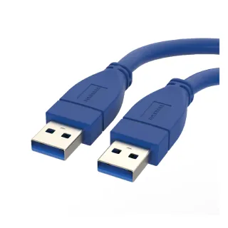 【POLYWELL】USB3.0 Type-A公對A公 高速傳輸線 1M(適用於桌機 筆電 外接硬碟 挖礦轉接卡)