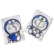 【小禮堂】哆啦A夢 透明環保塑膠袋組 環保購物袋 便當袋 手提袋 《L 10入 藍》