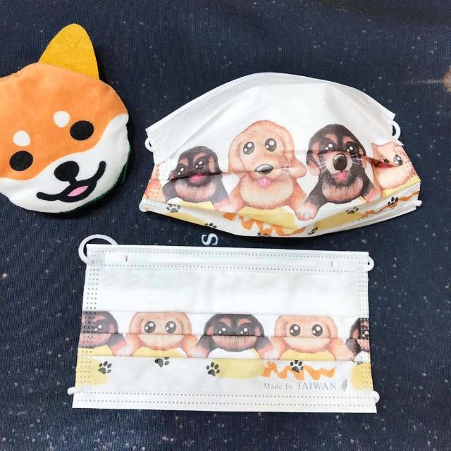 【Treasure Mask 無藏生醫】可愛臘腸犬 / 三層防護口罩5入裝×4入組(設計口罩/彩色口罩)