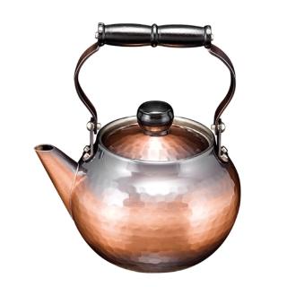 【TACHIKICHI 橘吉】日本新光堂鎚目急須銅器-吊式赤銅370ml(臺灣獨家販售 品質有保障)