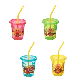 【ANPANMAN 麵包超人】AN麵包超人吸管杯4入組S-Ⅱ(180ml/派對/野餐/兒童餐具)