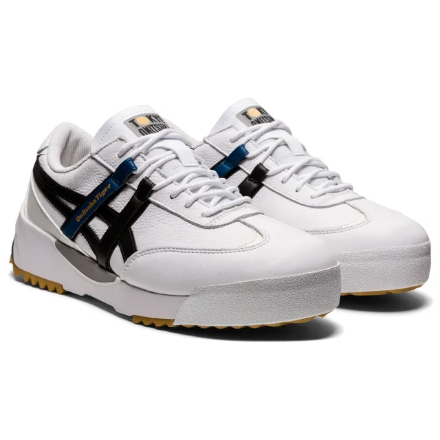 【Onitsuka Tiger】鬼塚虎 官方旗艦店 DELEGATION EX 休閒鞋 男女 白底藍邊(1183A559-104)