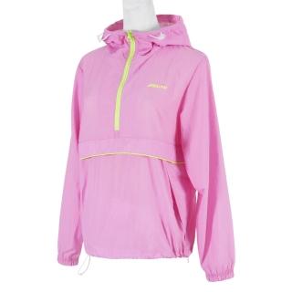 【MIZUNO 美津濃】Mizuno 女 長袖 上衣 連帽 風衣 運動 休閒 防潑水 舒適 防風 口袋 粉紅(D2TC127667)