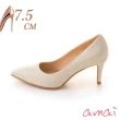 【amai】霧面尖頭細跟高跟鞋 新娘鞋 婚鞋 伴娘鞋 跟鞋 超高跟 氣質 性感 大尺碼 SP9-16IY(米白)