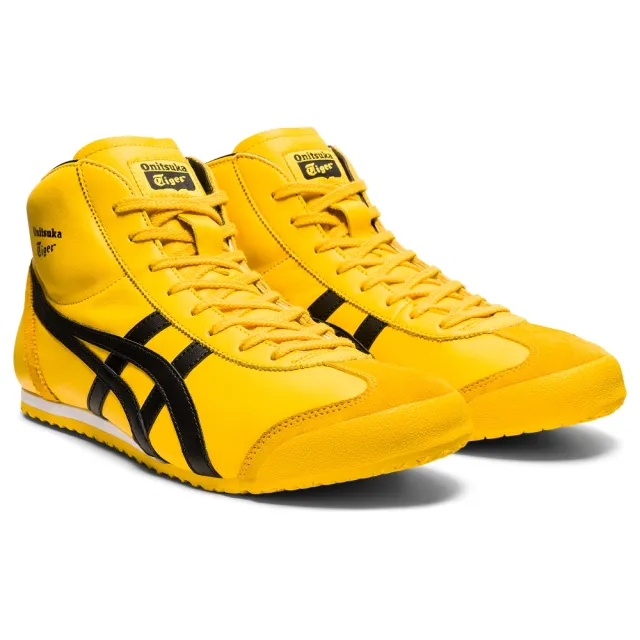 【Onitsuka Tiger】鬼塚虎 官方旗艦店 MEXICO MID RUNNER休閒鞋 男女 黃底黑邊(1183B577-750)