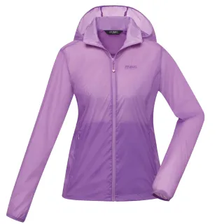 【ATUNAS 歐都納】女款輕淨隨行連帽輕薄風衣外套(A8GA2112W淺紫/抗風防潑水/防曬舒適/休閒運動穿搭*)