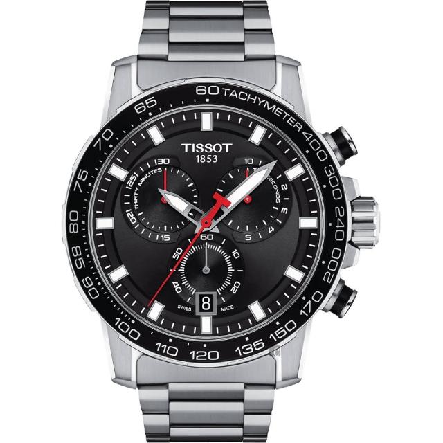 【TISSOT 天梭】Supersport 三眼計時手錶-45.5mm 女王節 春夏推薦(T1256171105100)