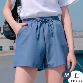 【LANNI 藍尼】★抗皺科技慵懶休閒短褲(短褲/休閒/鬆緊/涼爽)