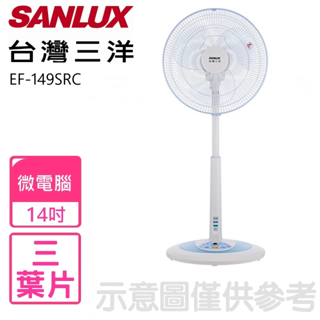 【SANLUX 台灣三洋】14吋 直立式微電腦遙控立扇/電風扇(EF-149SRD)