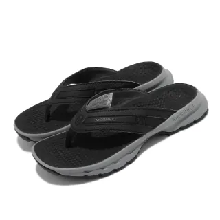 【MERRELL】拖鞋 Cedrus Flip 3 休閒 女鞋 緩衝 舒適 內嵌式避震墊片 穩定 耐磨 黑 灰(ML036392)