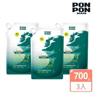 【澎澎MAN】茶樹精華沐浴乳補充包700gX3(新增瑪卡新配方)
