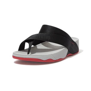 【FitFlop】SLING TOE-POST SANDALS 簡約夾腳涼鞋-男(黑色)
