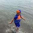 【Splash About 潑寶】兒童 泳衣 浮力 防曬 抗UV -亮橘鯊魚(兒童連身泳裝)