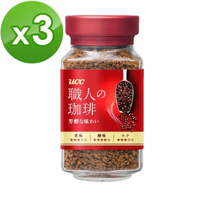 【UCC】即溶咖啡 口味任選117/114/芳醇(90g x3罐)