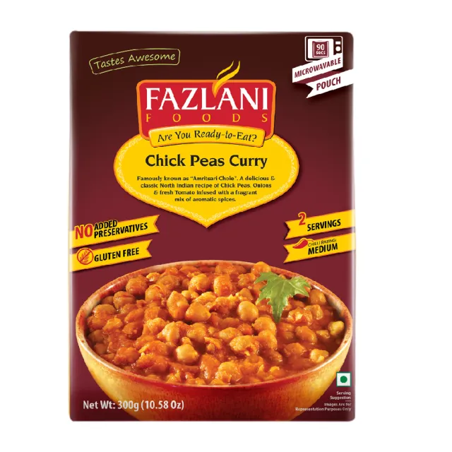 【Fazlani】印度鷹嘴豆咖喱風味即食調理包 300gx1包